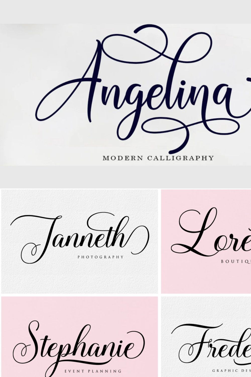 Swashes Font, Modern Script Font pinterest preview image.