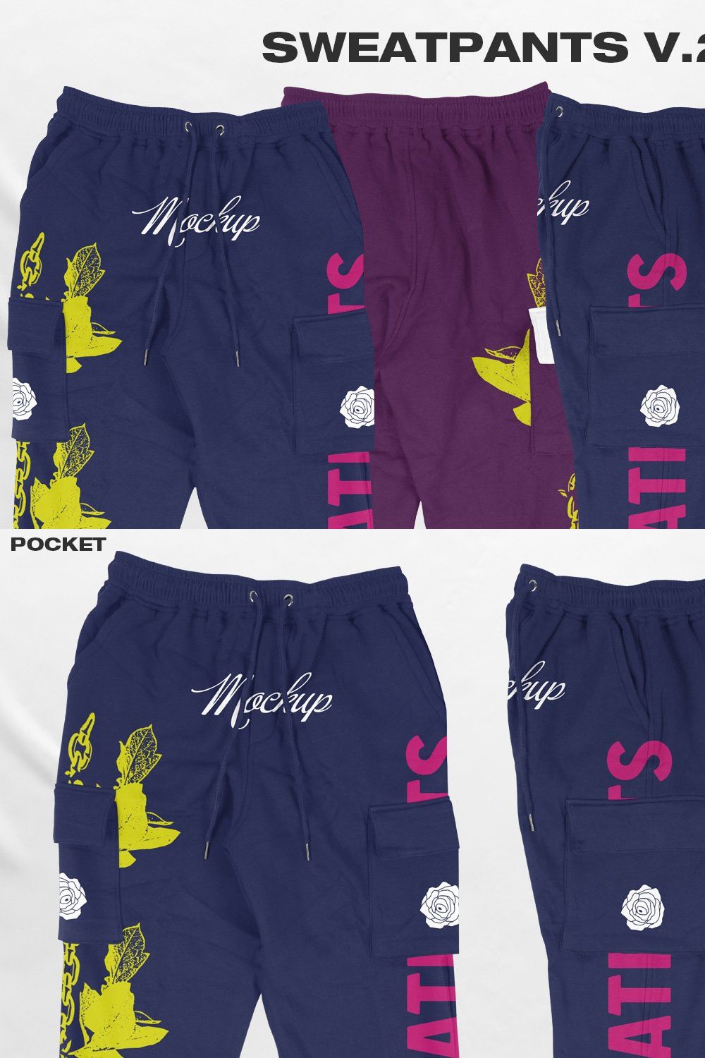 SWEATPANTS V.2 - MOCKUP pinterest preview image.