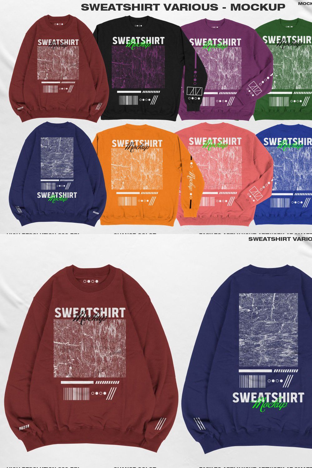 Sweatshirt Various - Mokcup pinterest preview image.