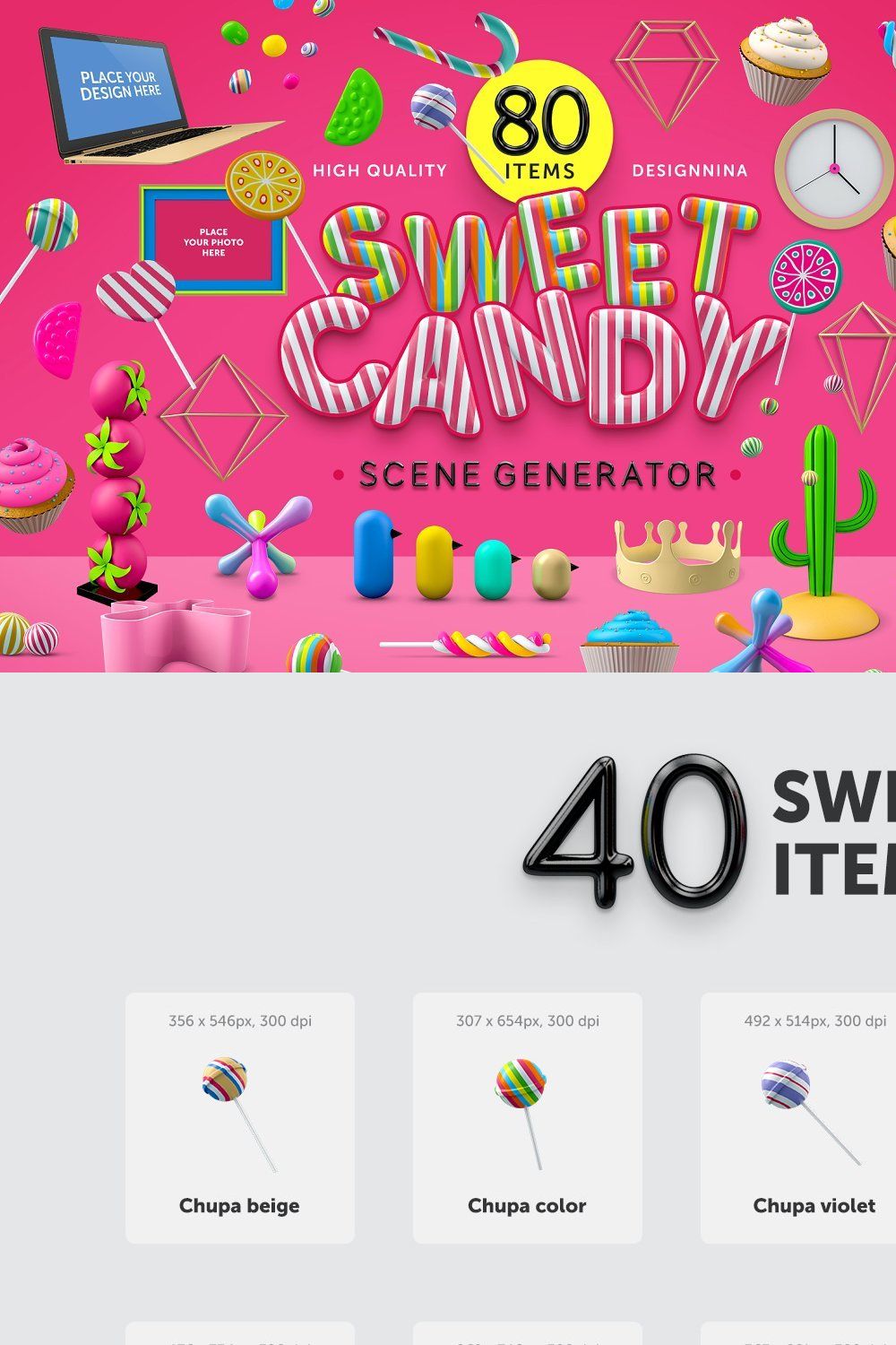 Sweet Candy | Premium scene creator pinterest preview image.