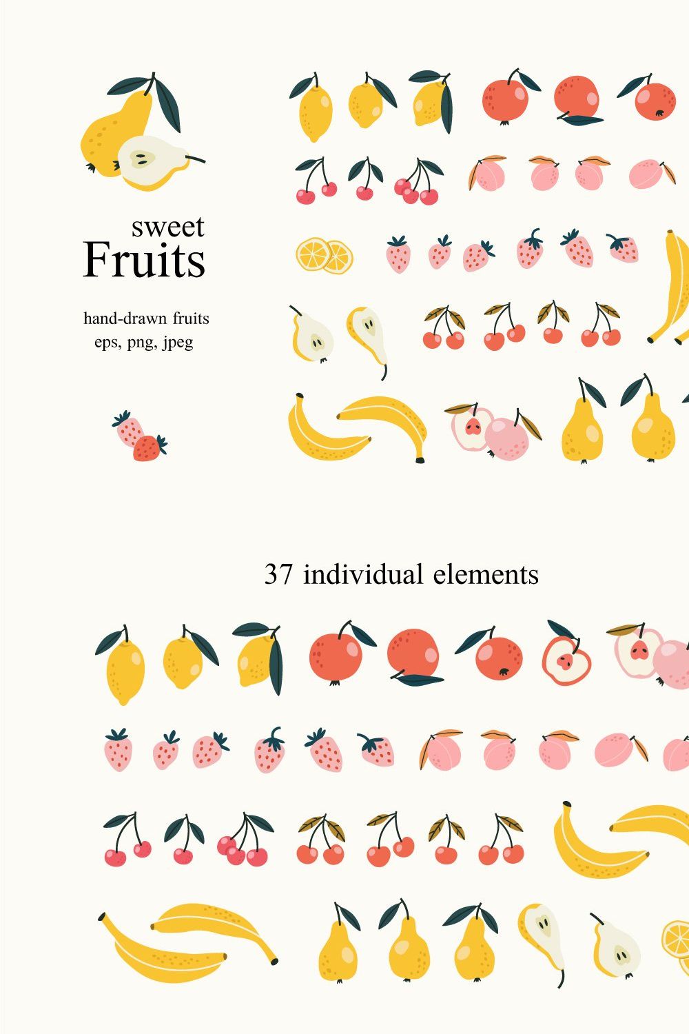 Sweet Fruits collection pinterest preview image.