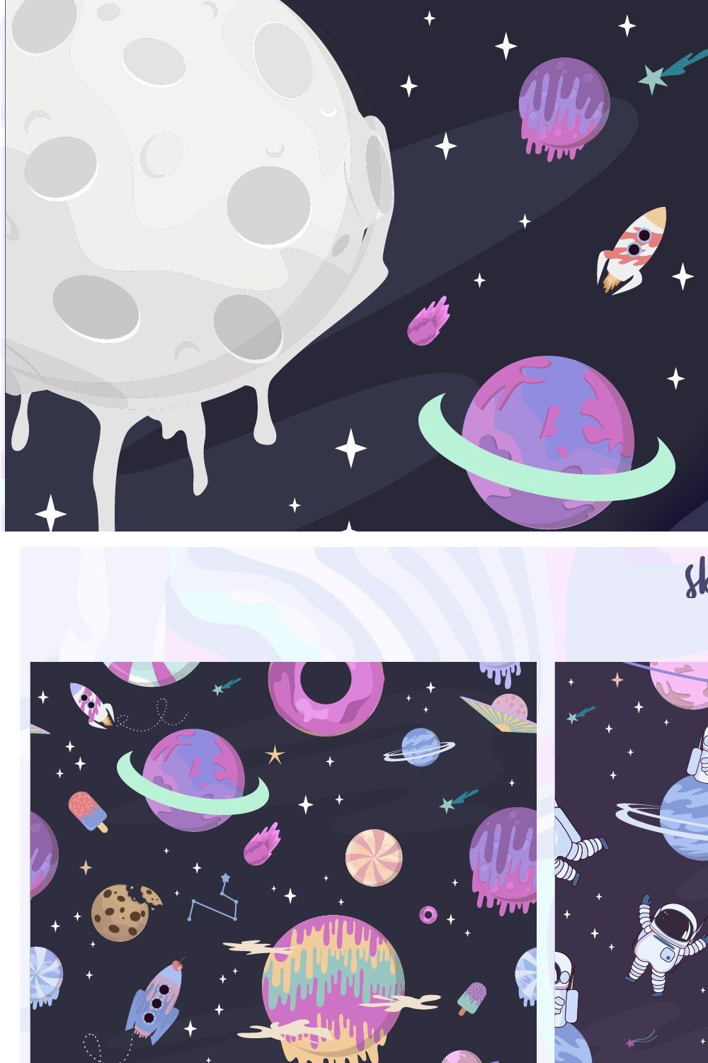 Sweet Space collection pinterest preview image.