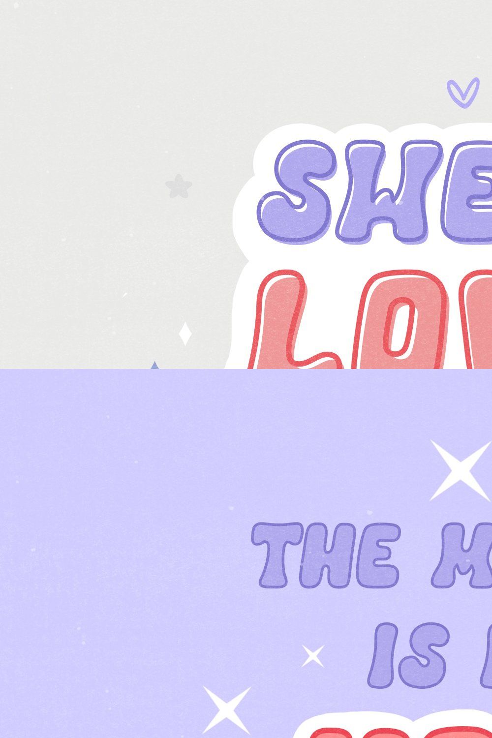 Sweetlove Hand Drawn Retro Font pinterest preview image.