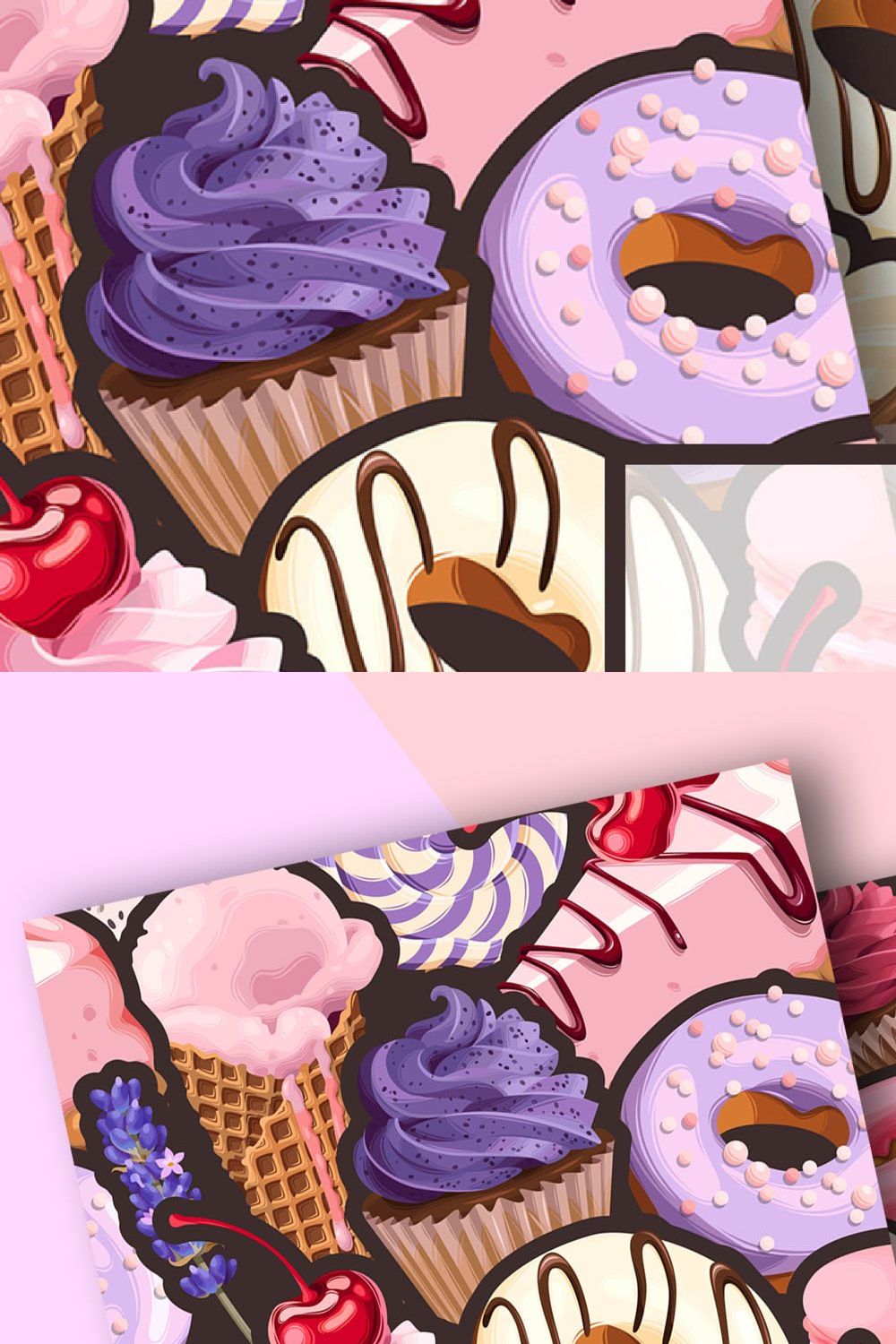 Sweets Patterns pinterest preview image.