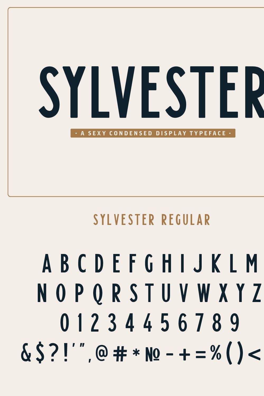 Sylvester Typeface pinterest preview image.