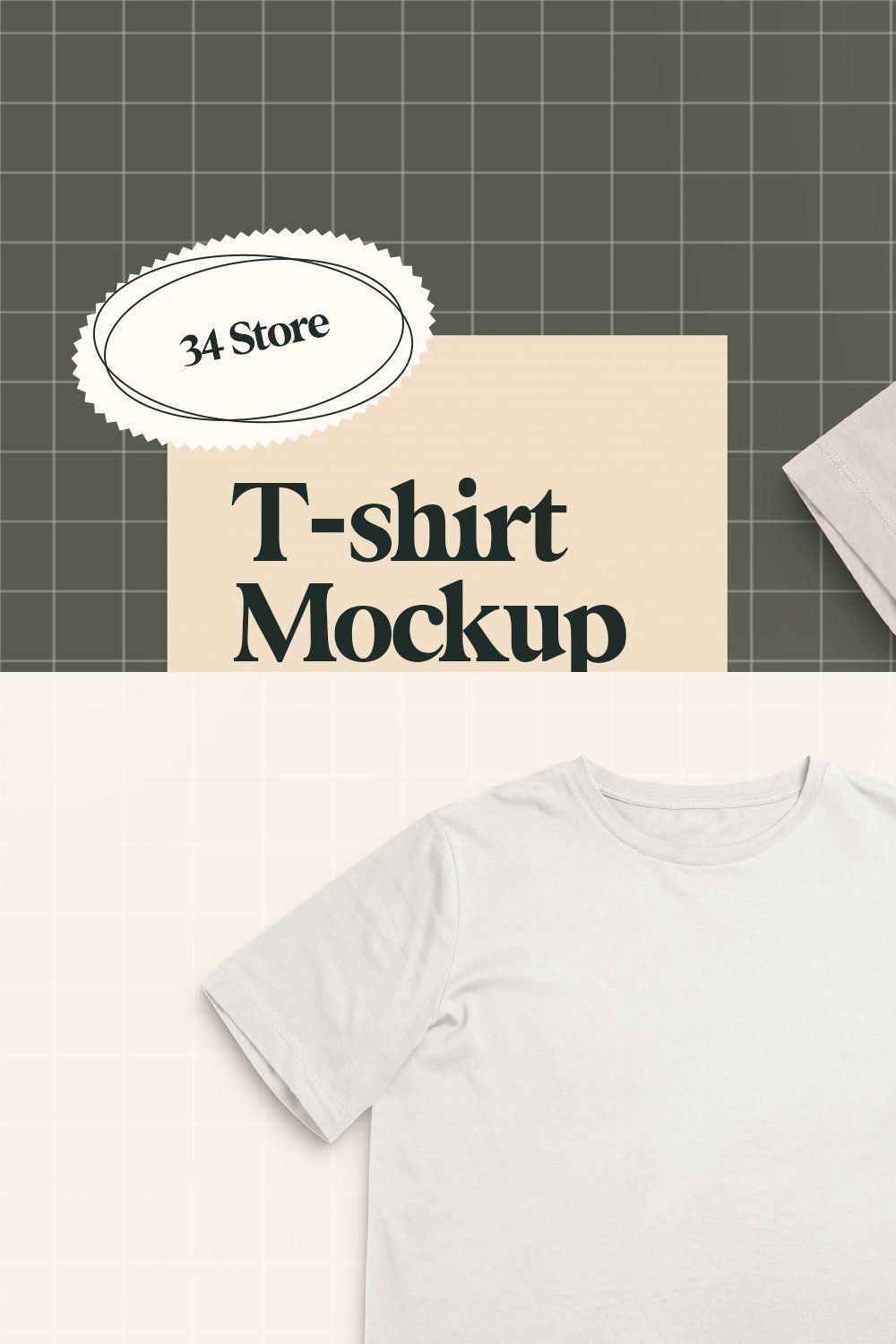 T-Shirt Mockup pinterest preview image.