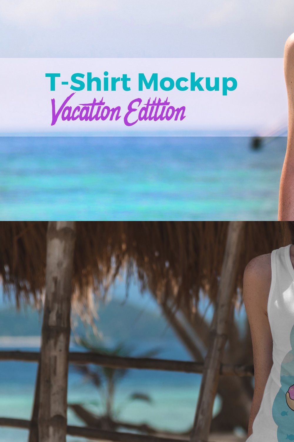 T-Shirt Mockup Vacation Edition pinterest preview image.