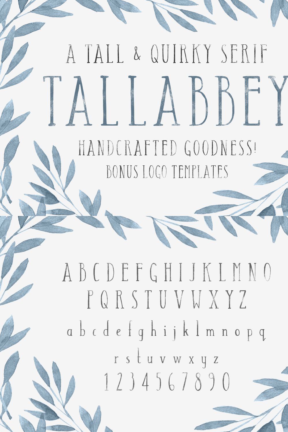 Tall Abbey Serif + 5 Logo Templates pinterest preview image.