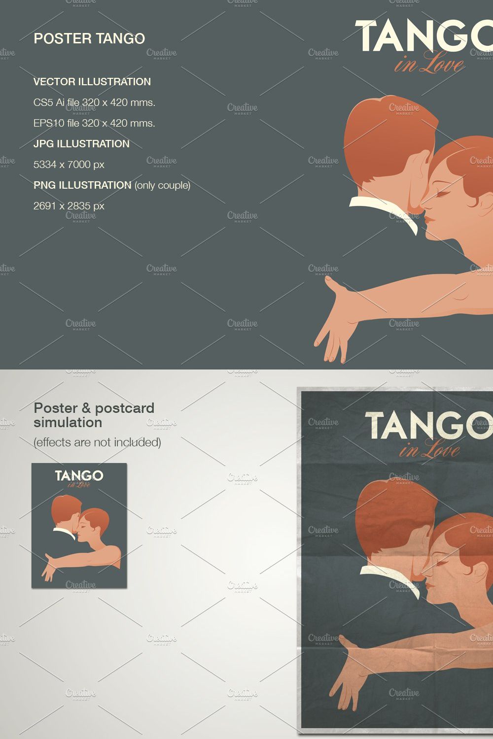 Tango dancers: Tango in Love pinterest preview image.