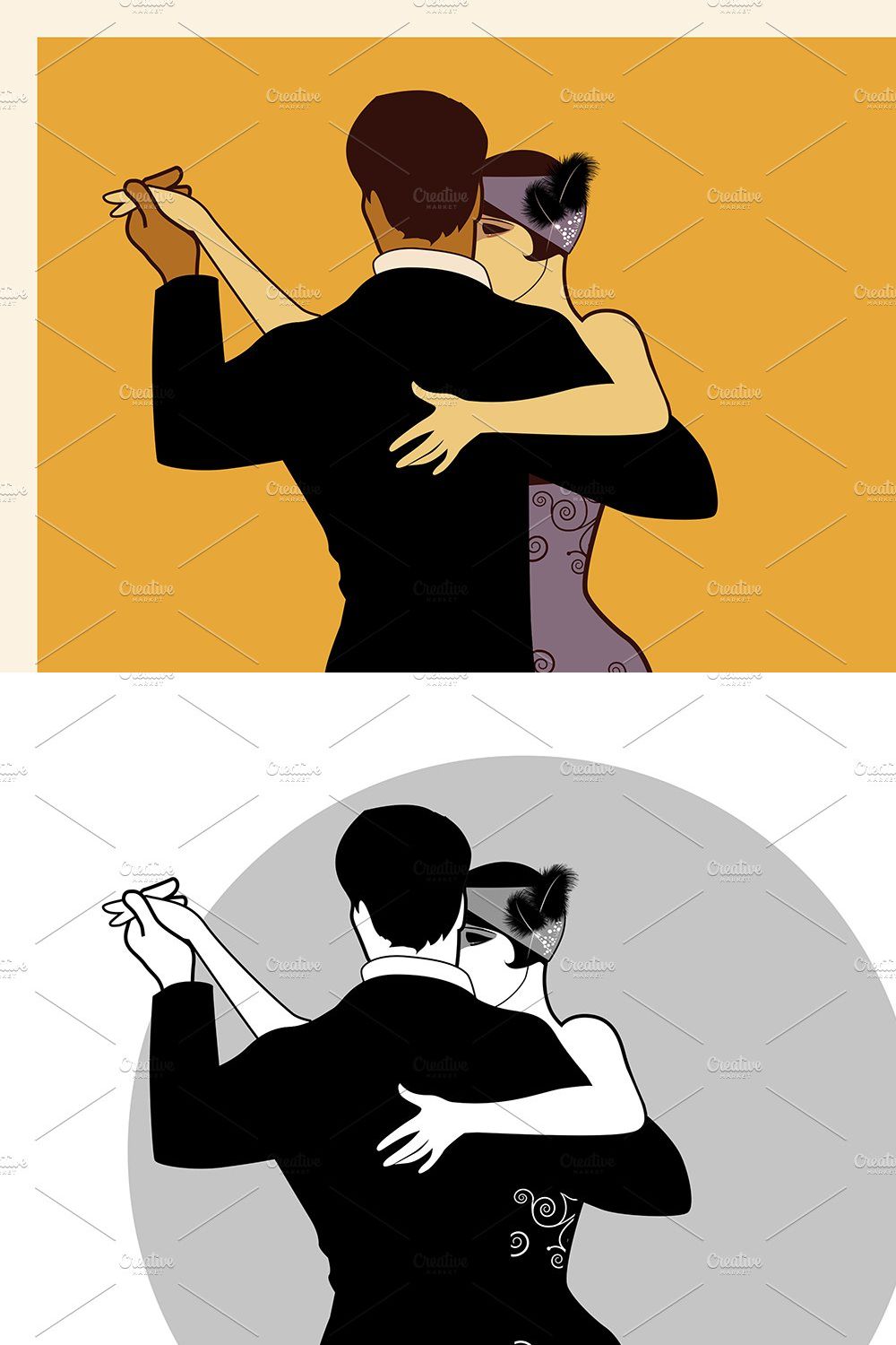Tango Poster Retro Style pinterest preview image.