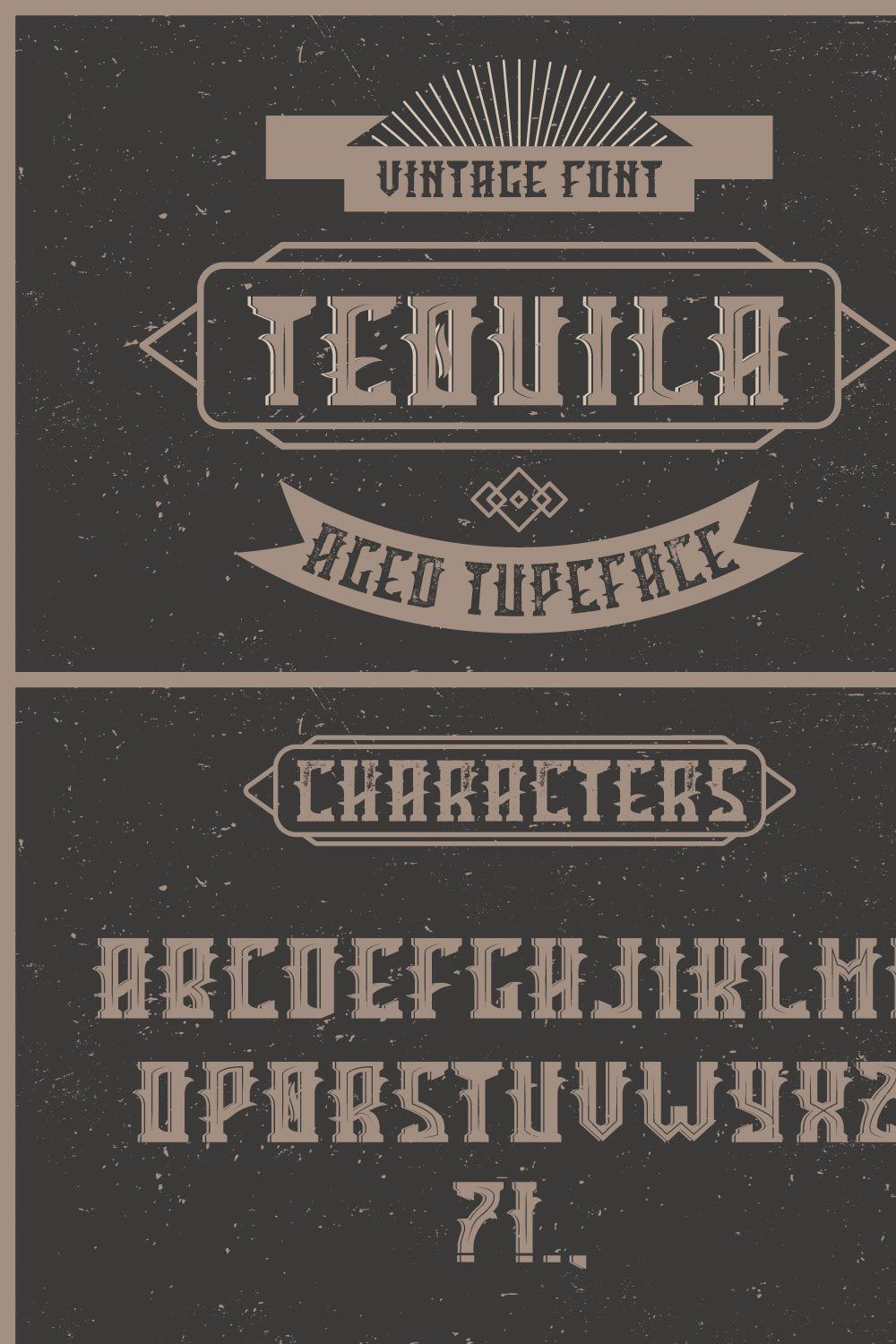 Tequila label font pinterest preview image.