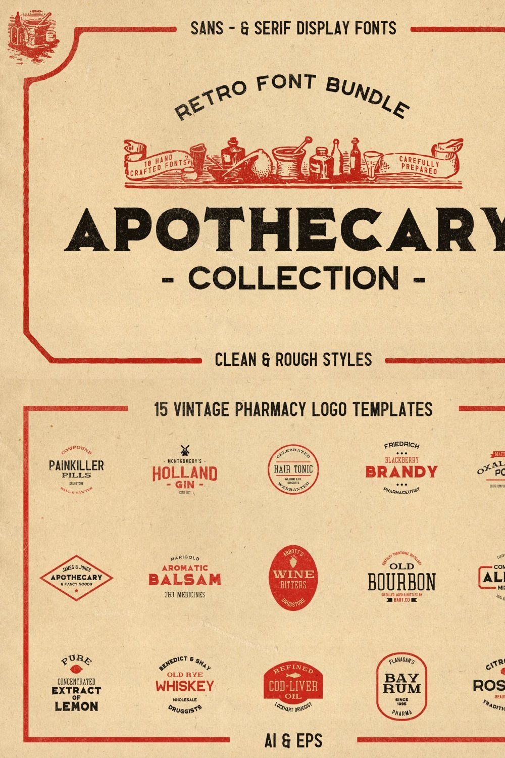 The Apothecary Collection pinterest preview image.