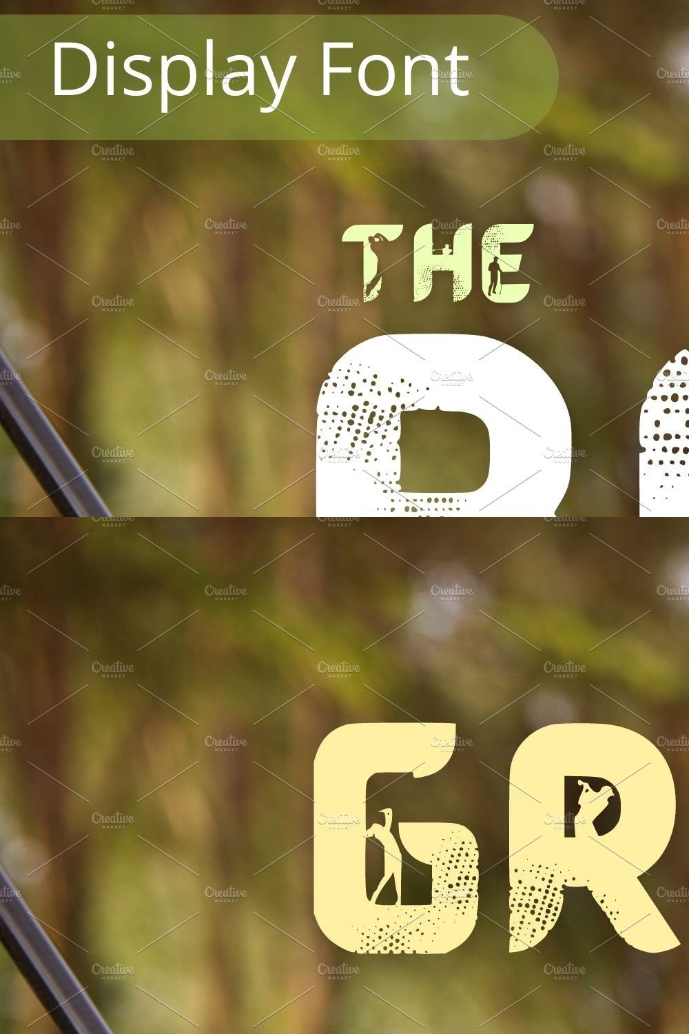 The Best Pro Golf Font, SVG cut file pinterest preview image.
