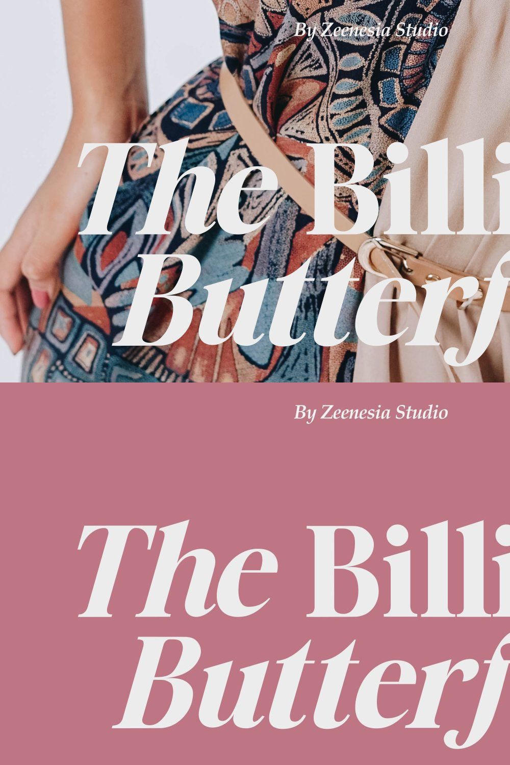 The Billion Butterfly Serif pinterest preview image.