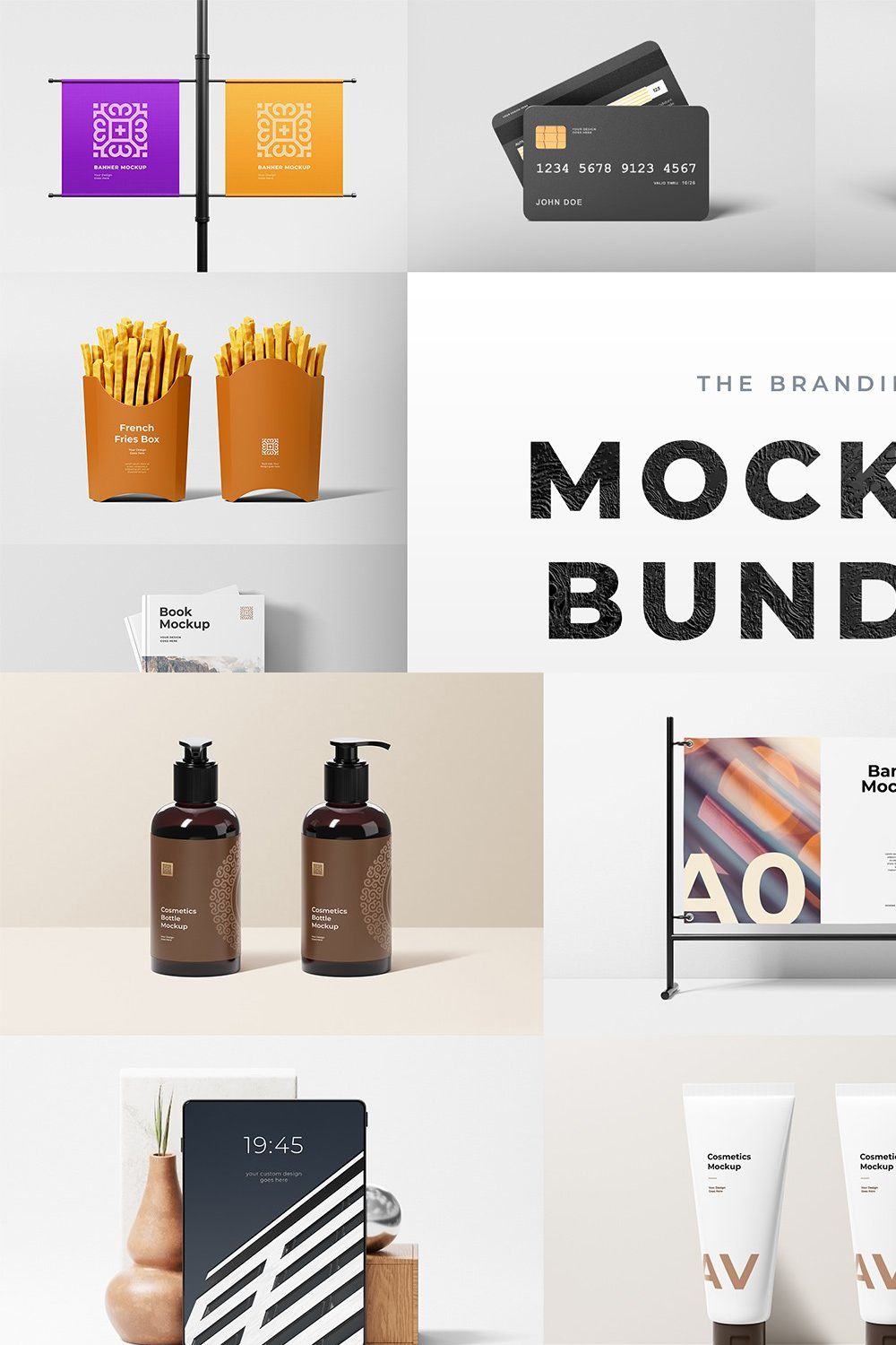 The Branding Mockup Bundle Vol.4 pinterest preview image.