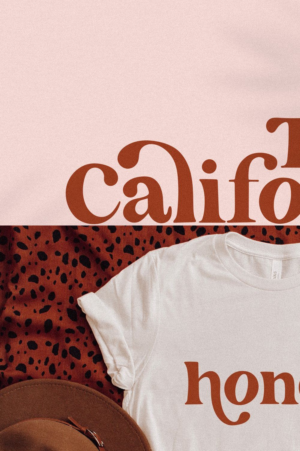 The California | Modern Serif Font pinterest preview image.