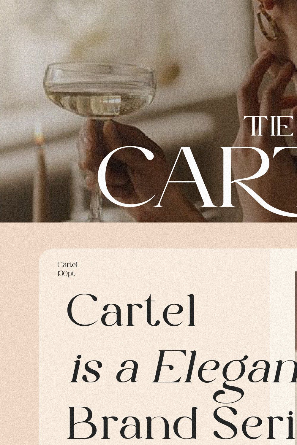 The Cartel - Elegant Serif Font pinterest preview image.