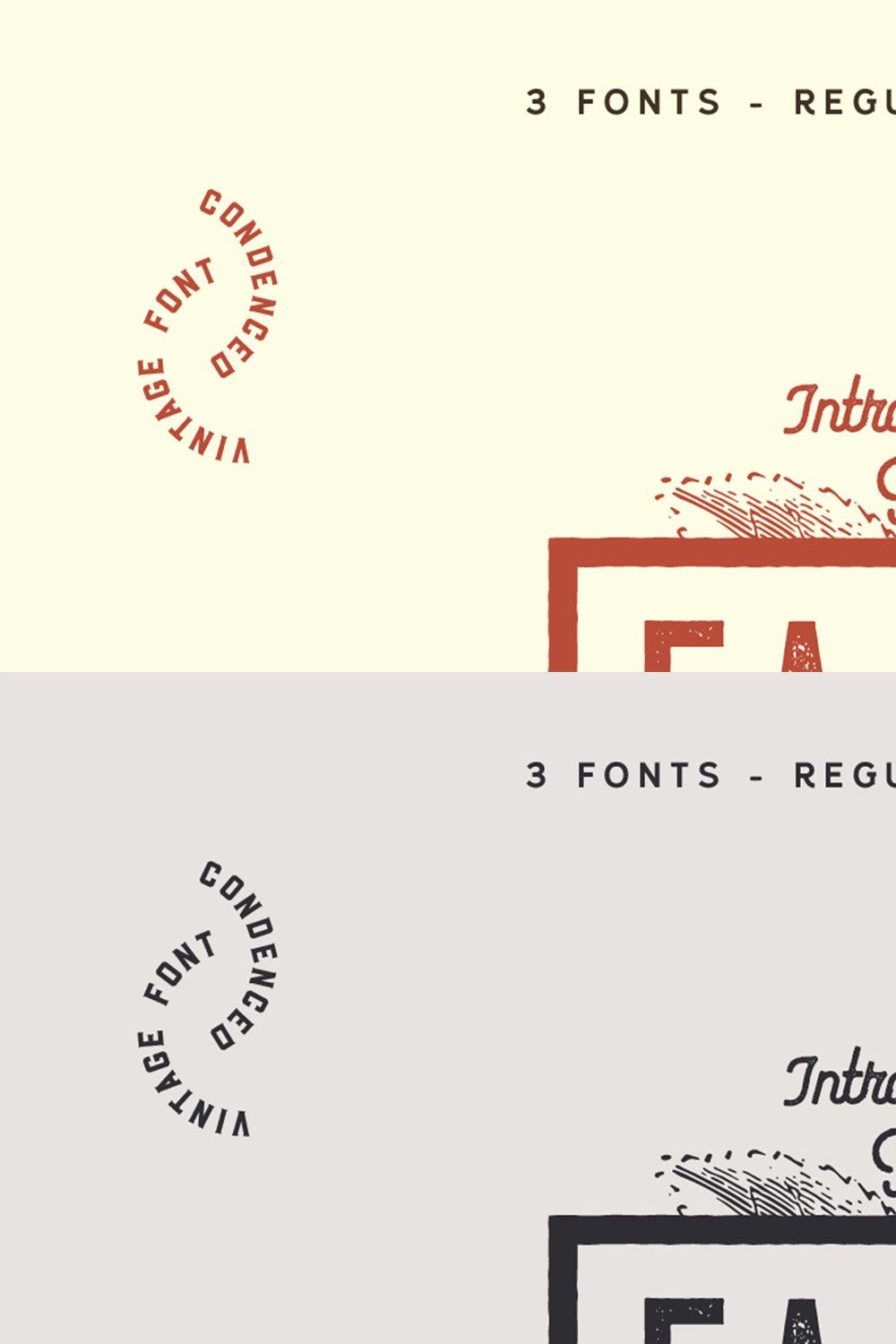 The Farmer Font - Condensed Typeface pinterest preview image.
