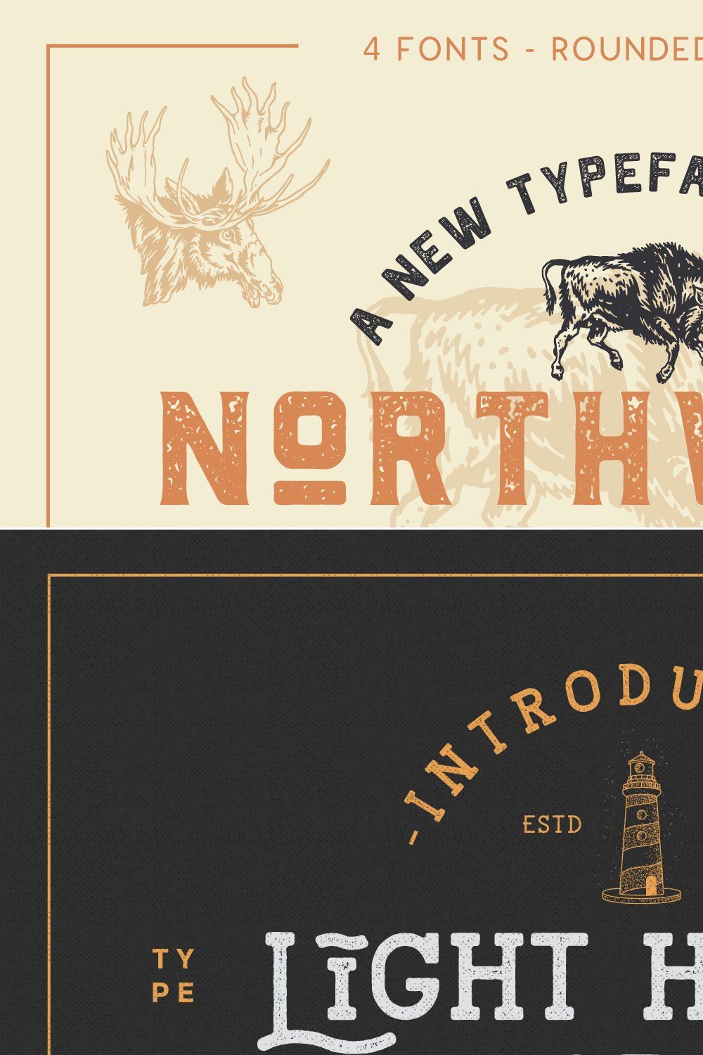 The Northwest - Vintage Type Family pinterest preview image.