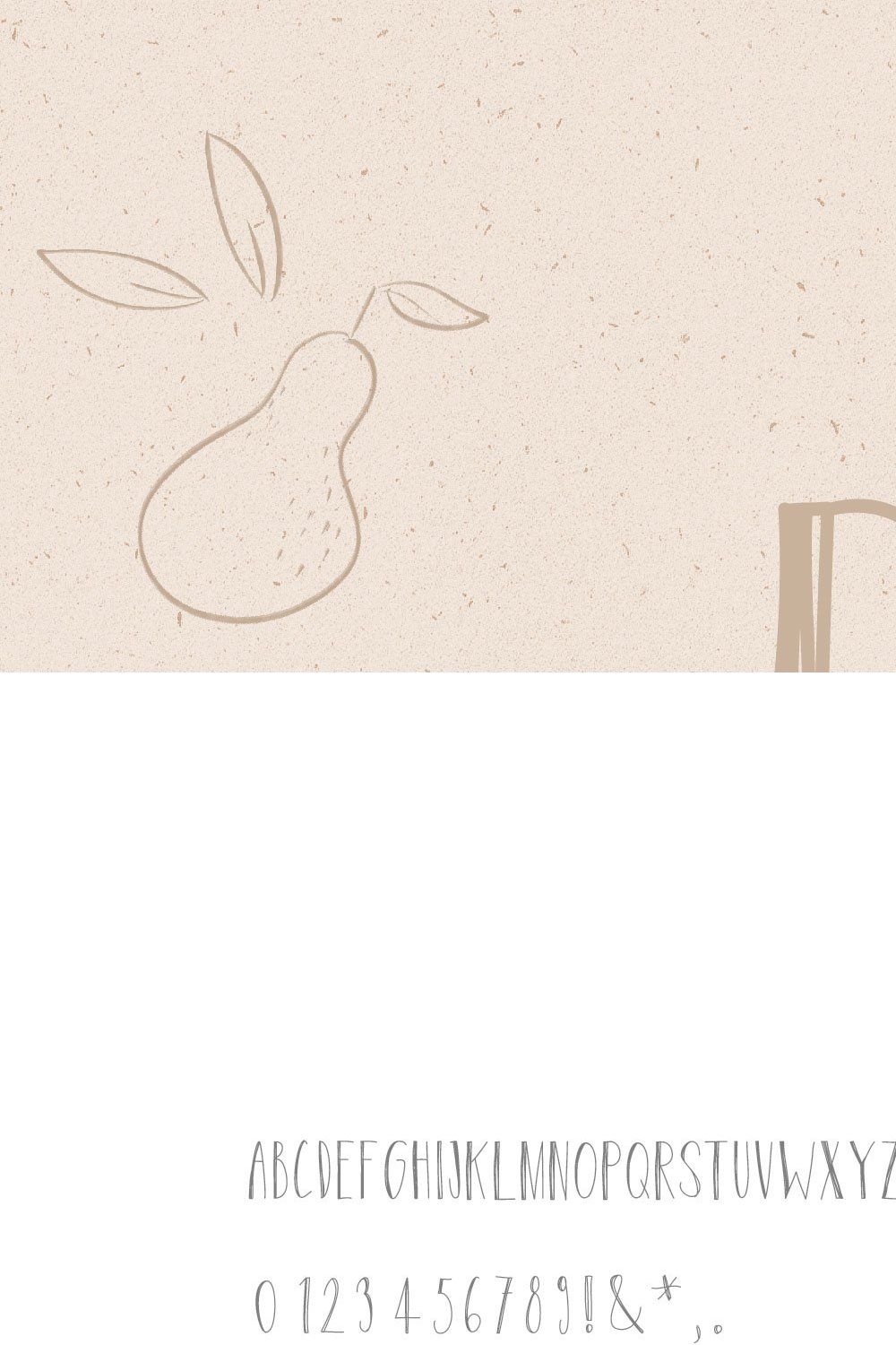 The Pear Font / handwritten style pinterest preview image.