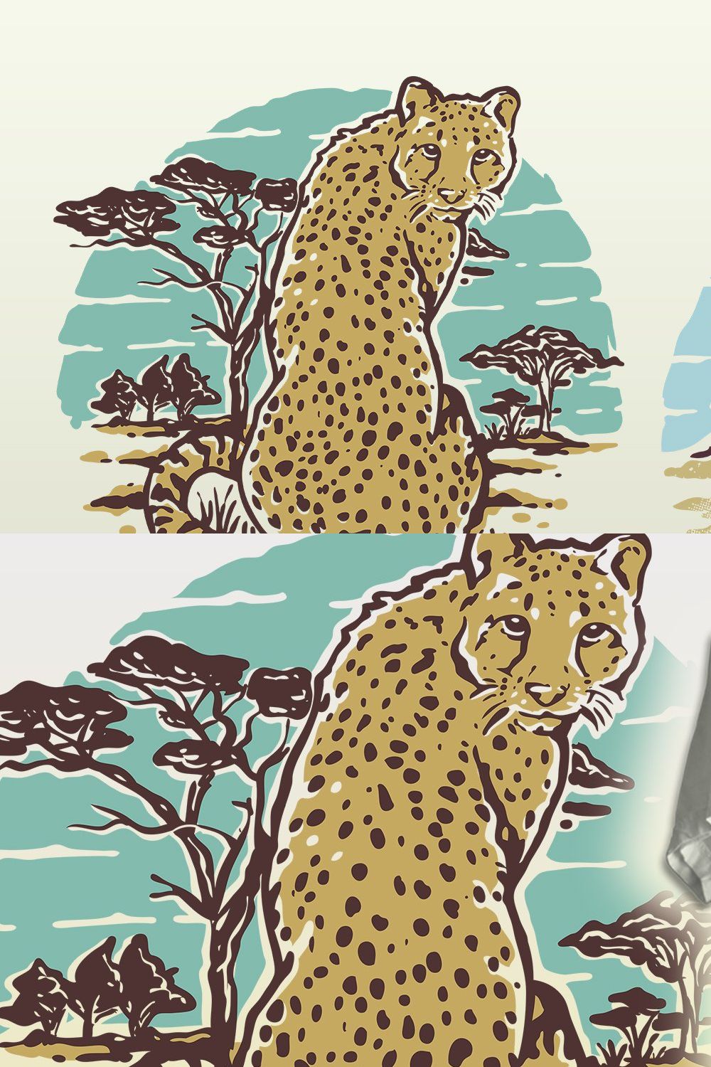 The Wildlife Cheetah & Lion pinterest preview image.