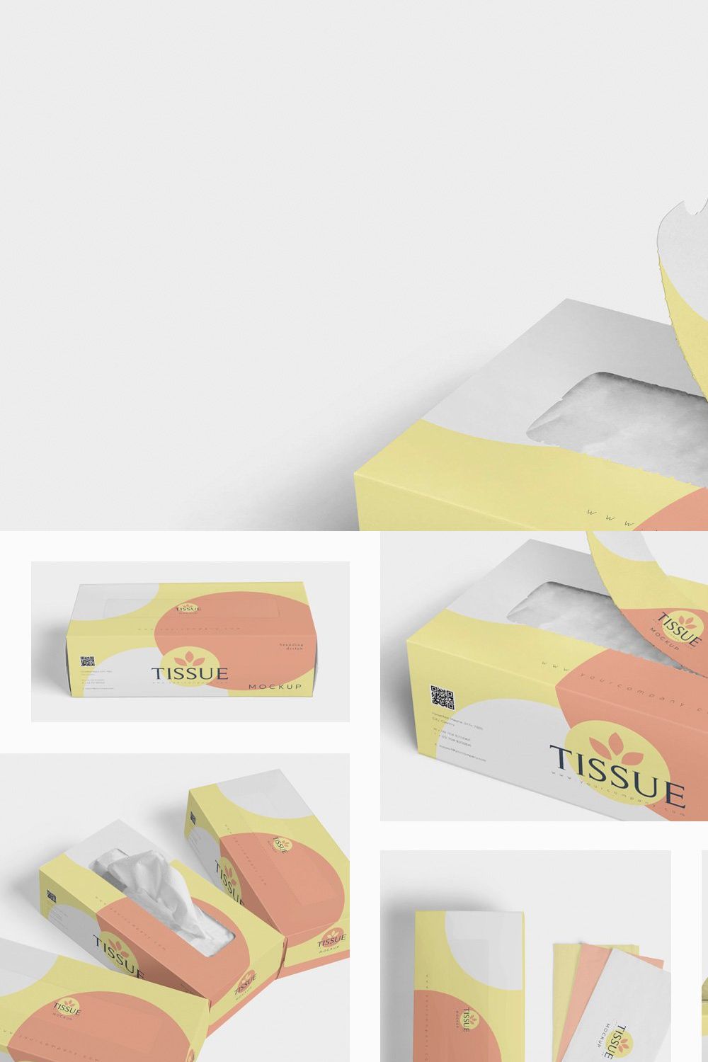 Tissue Box Mockups pinterest preview image.