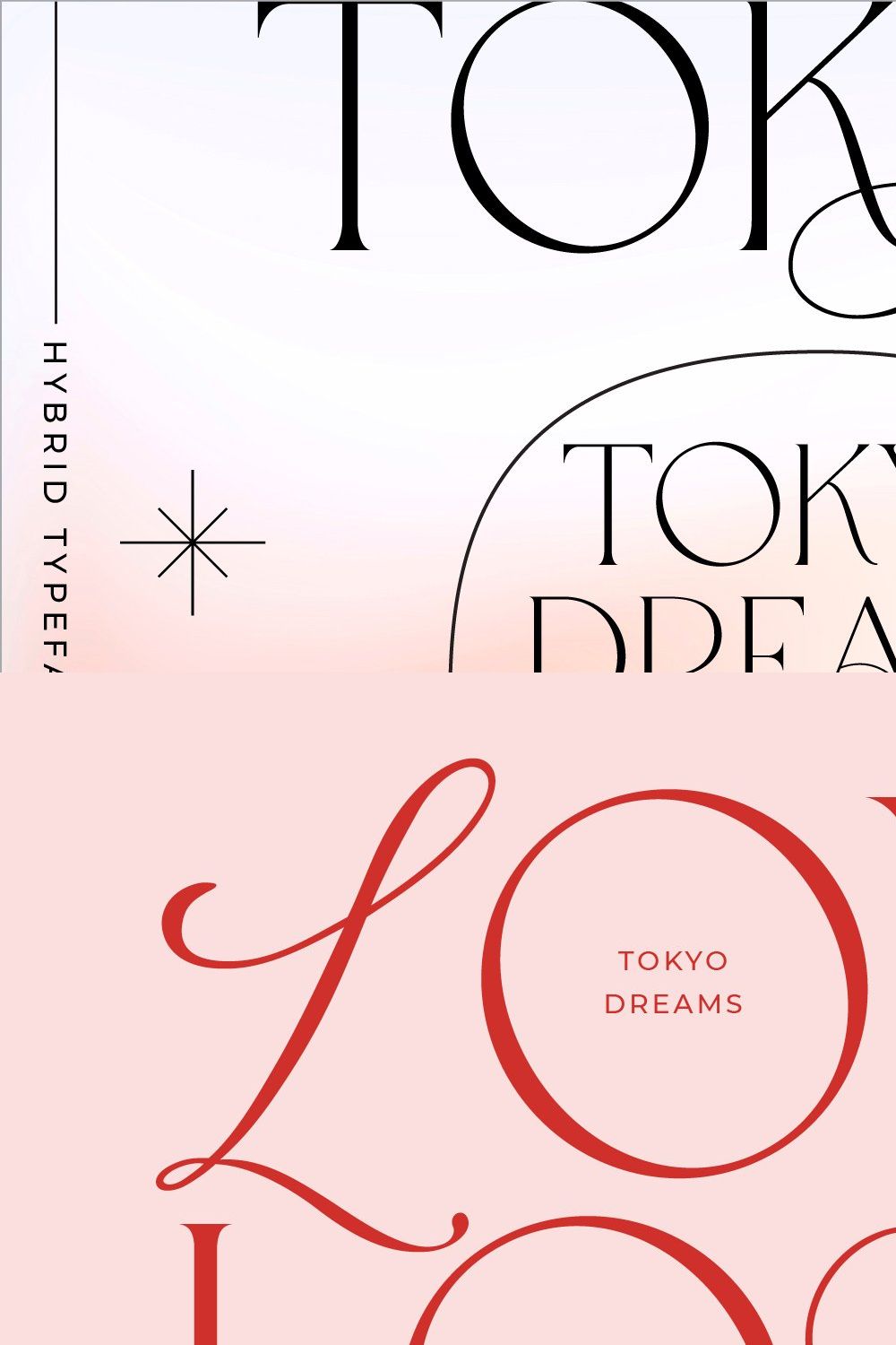 Tokyo Dreams Display Ligature Serif pinterest preview image.