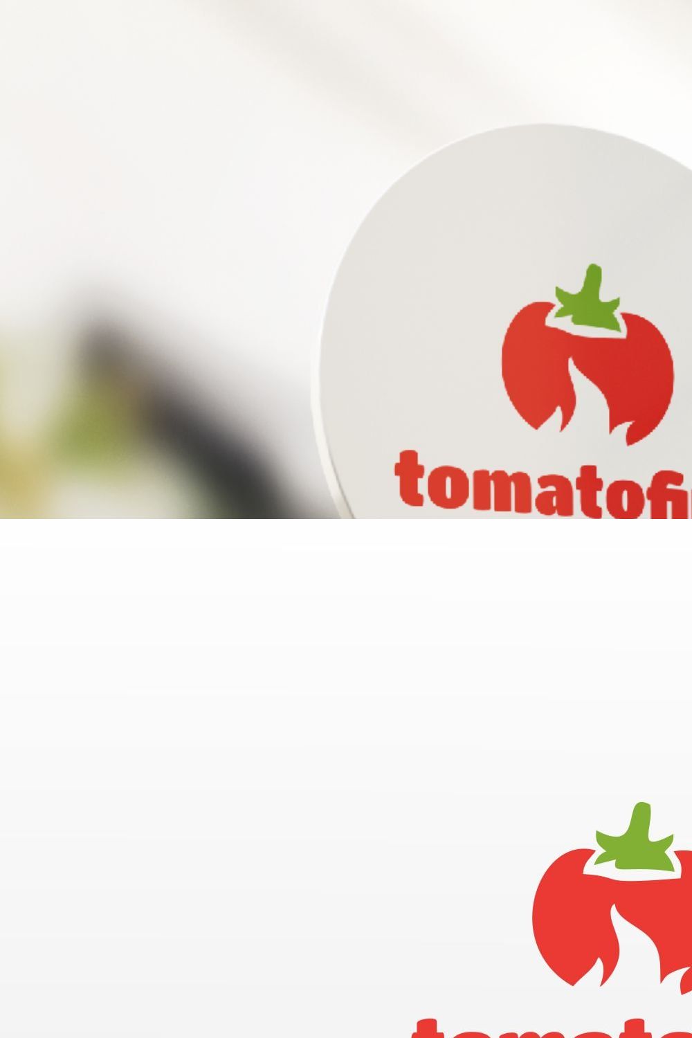 Tomato fire logo vector template pinterest preview image.