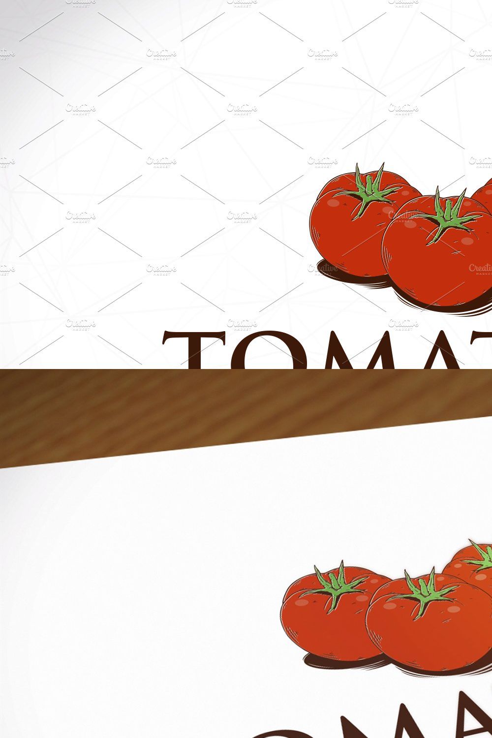 Tomatoes Logo Template pinterest preview image.