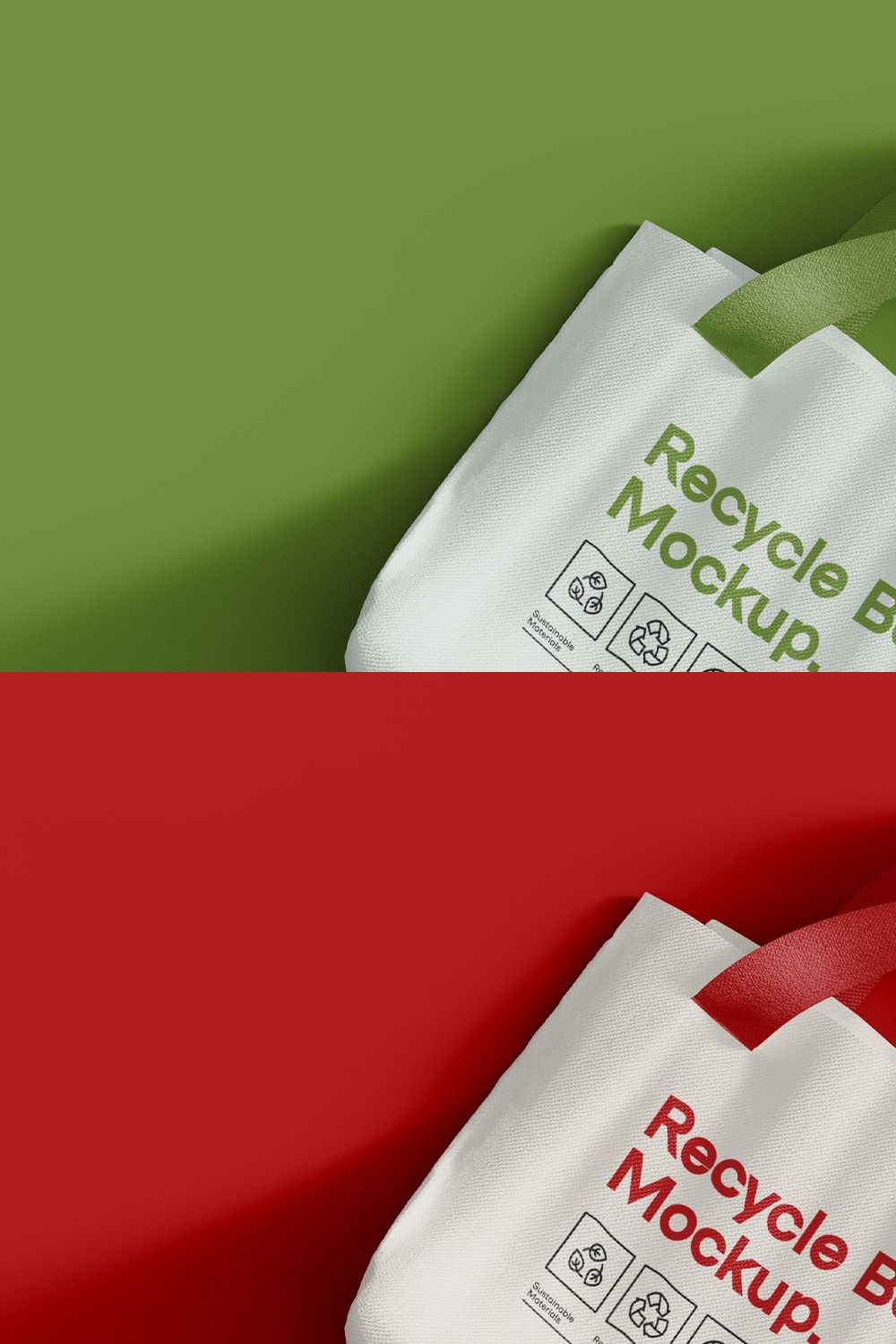 Top View Shopper Eco Bags Mockup pinterest preview image.