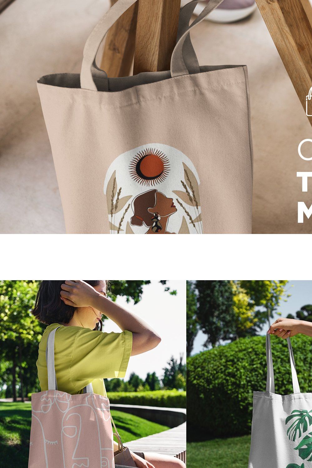 Tote Bag Mock-Up Lifestyle Vol.2 pinterest preview image.
