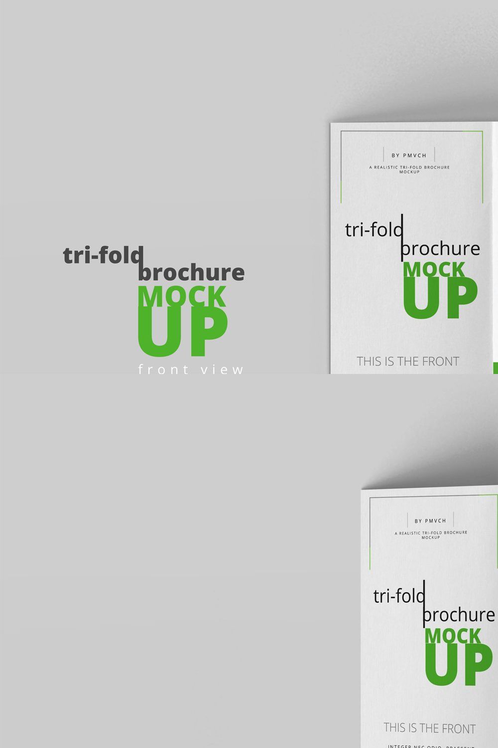 Tri-Fold Brochure Mockup pinterest preview image.