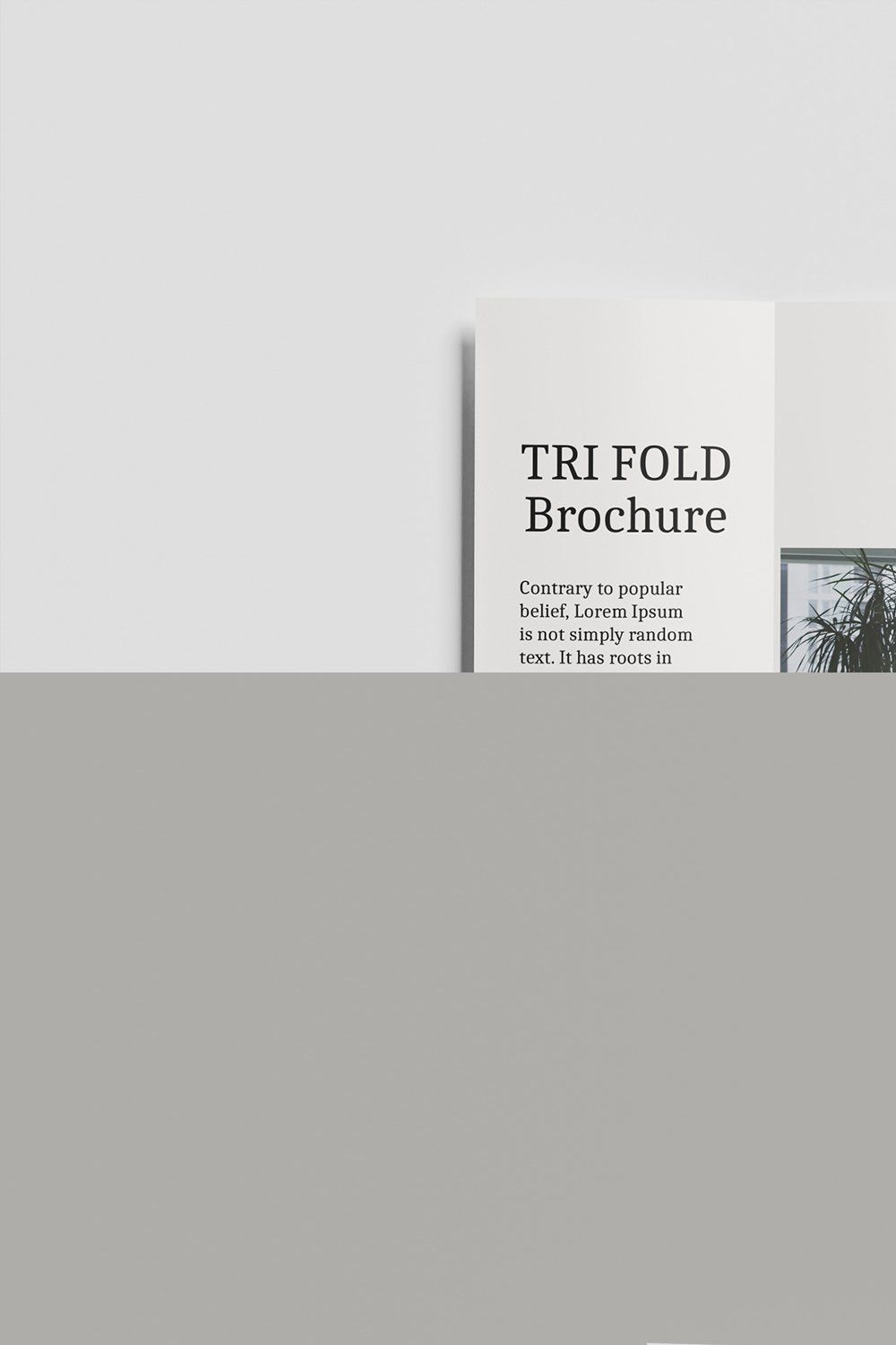 Tri Fold Brochure Mockup pinterest preview image.