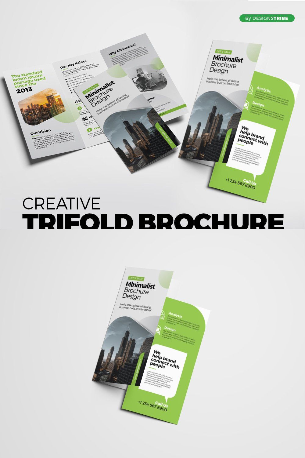 Trifold Brochure pinterest preview image.