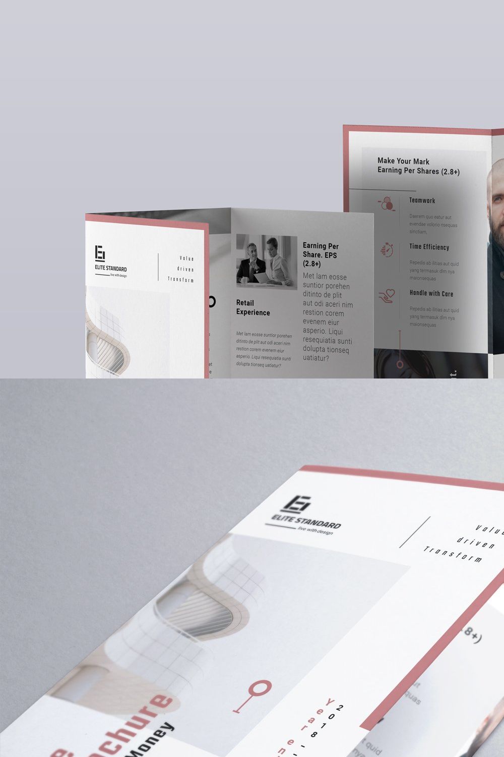 Trifold Brochure pinterest preview image.