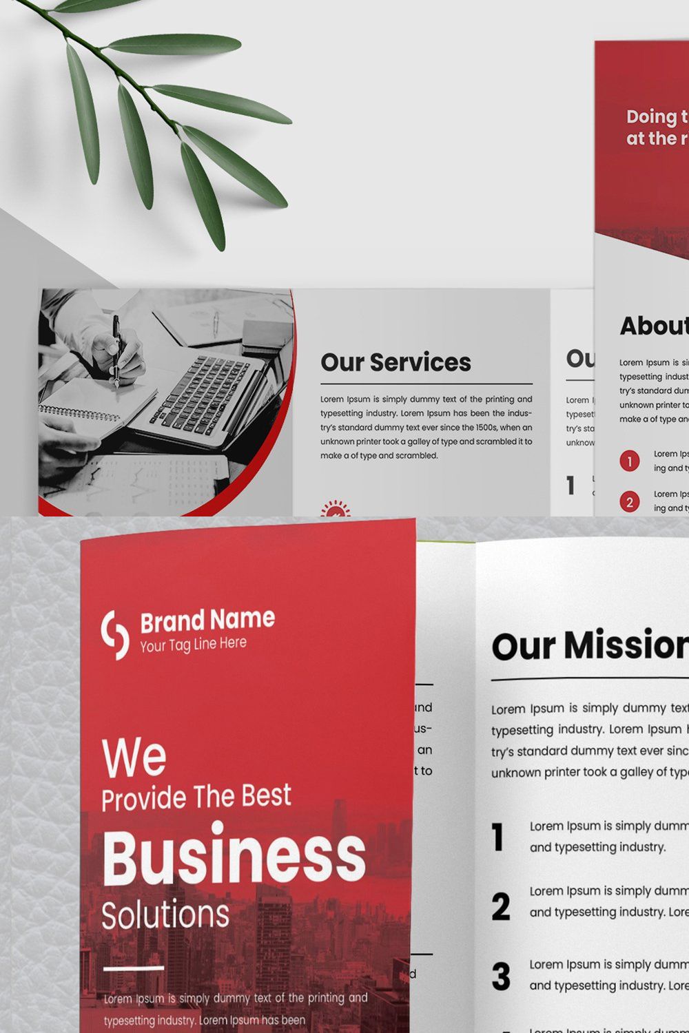 Trifold Brochure Design Layout pinterest preview image.