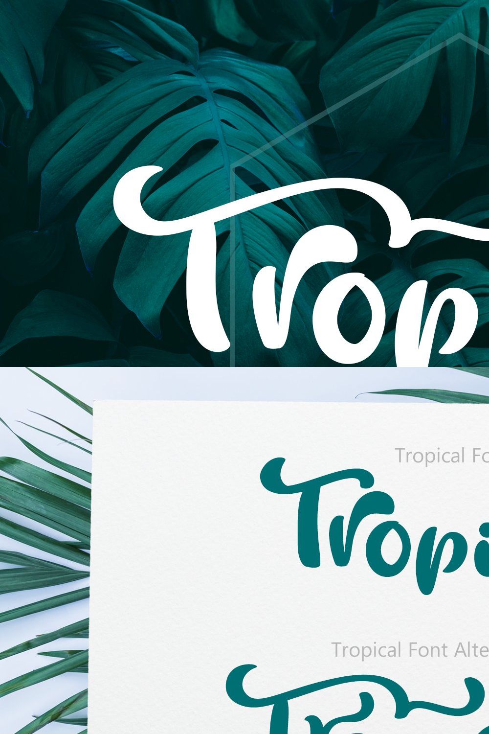 Tropical Summer Font pinterest preview image.