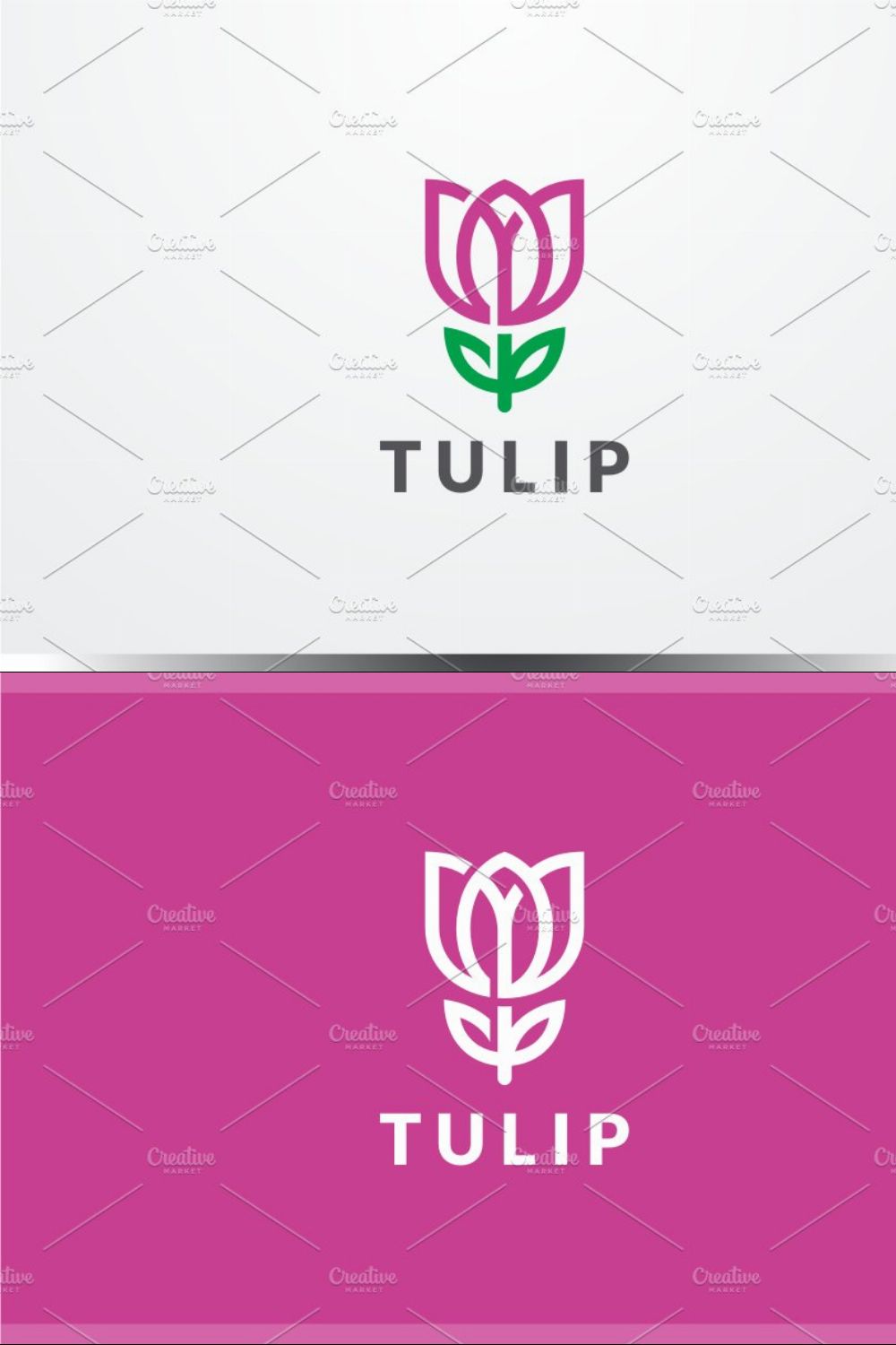Tulip Logo pinterest preview image.