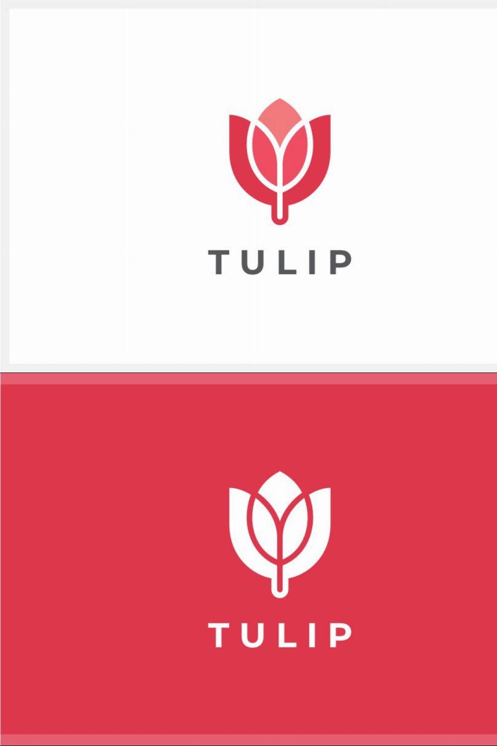 Tulip Logo Template pinterest preview image.