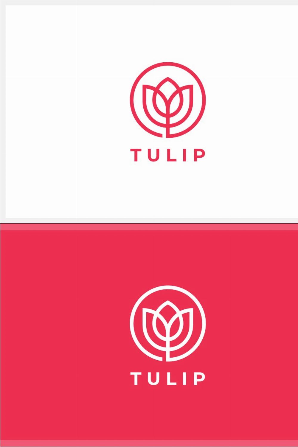 Tulip Logo Template pinterest preview image.