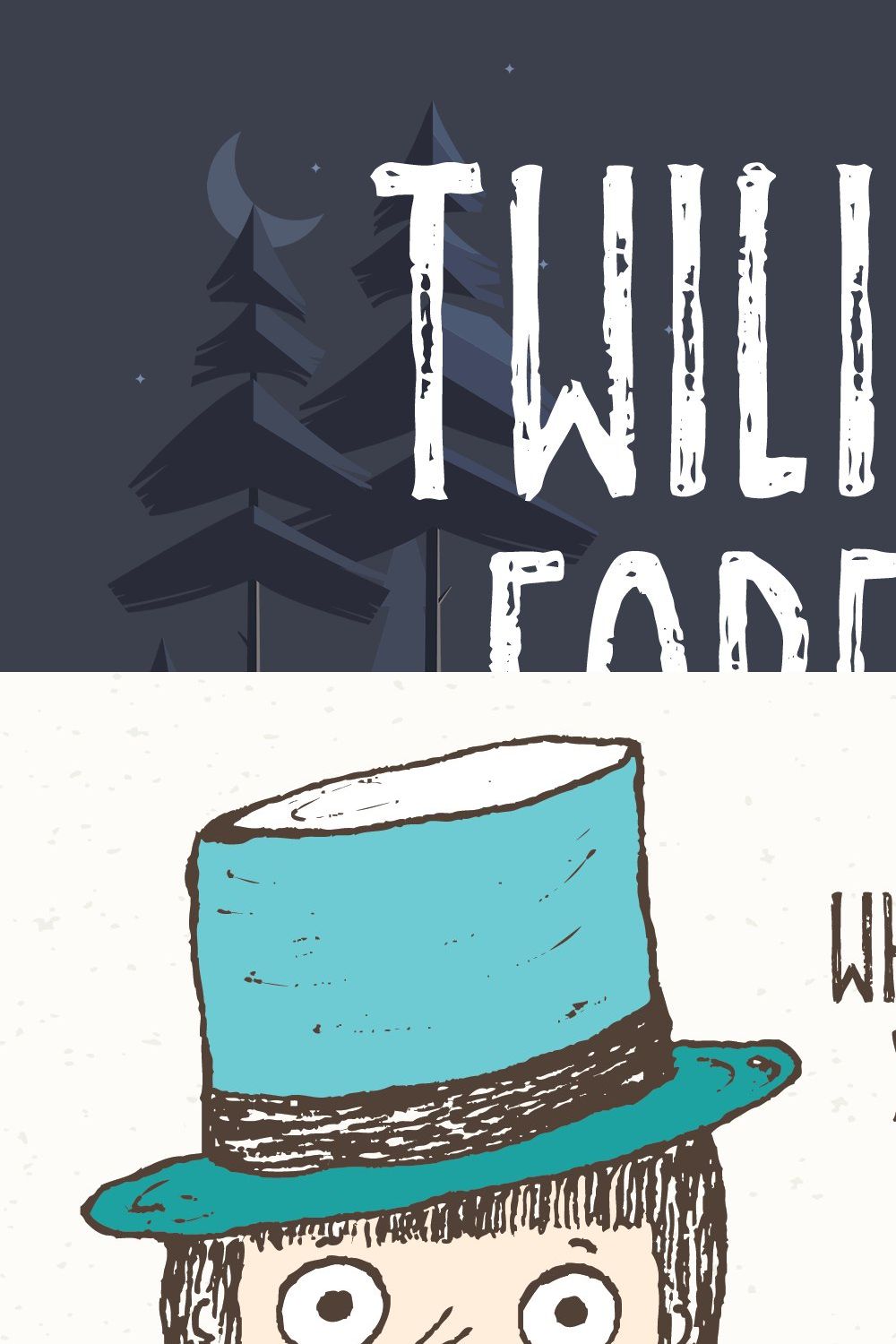 Twilight Forest Font pinterest preview image.