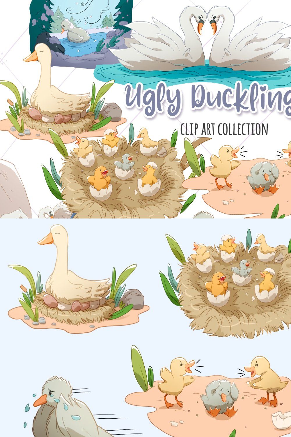 Ugly Duckling Clip Art Collection pinterest preview image.