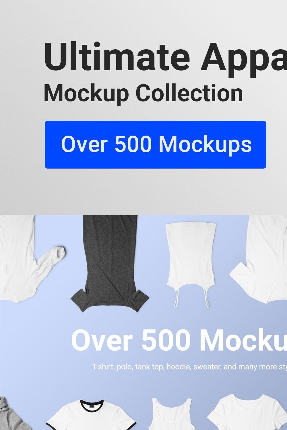 Ultimate Apparel Mockup Collection pinterest preview image.