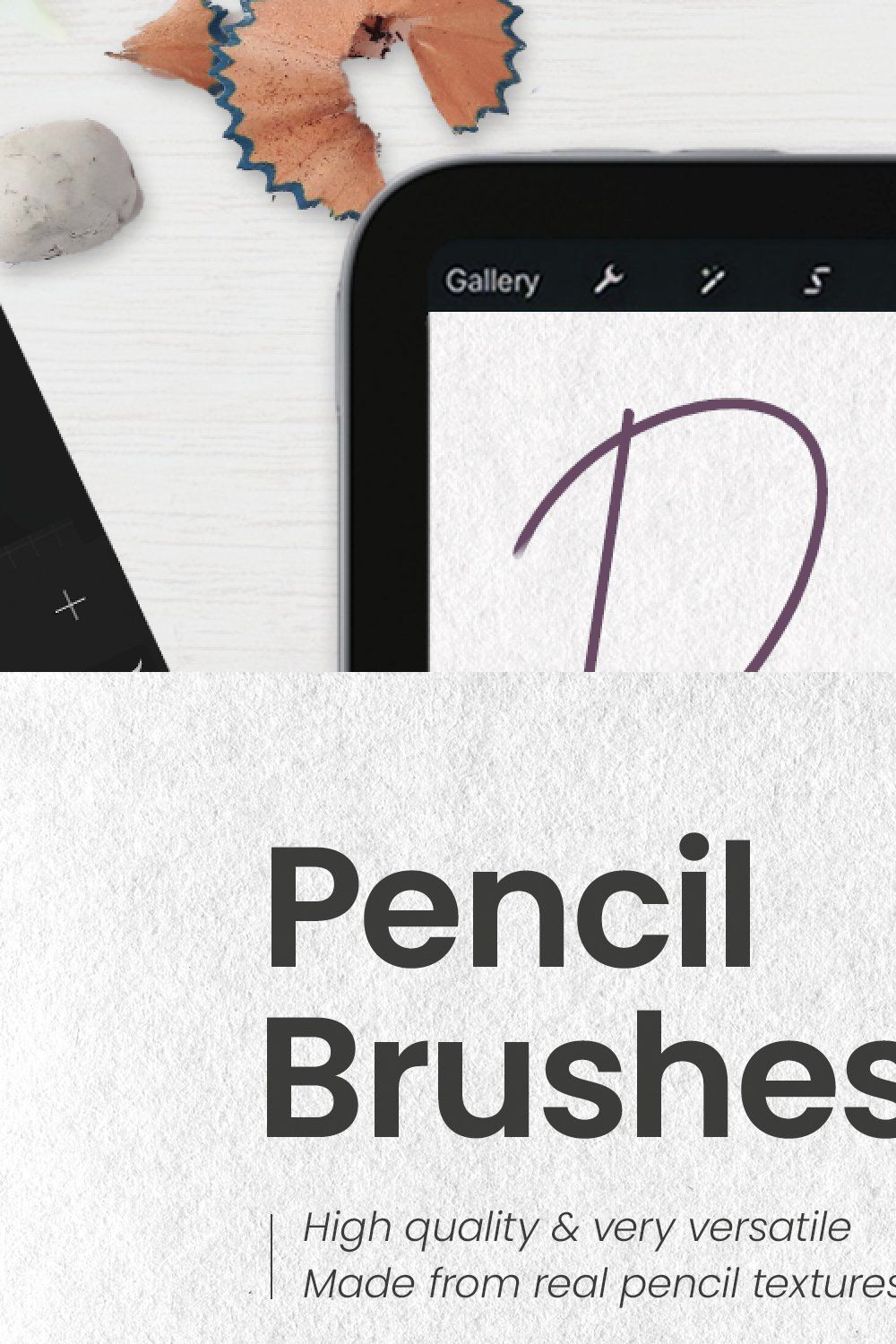 Ultimate Pencil Brushes • Procreate pinterest preview image.