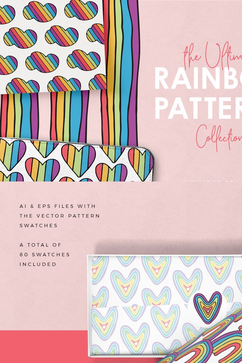 Ultimate Rainbow Patterns Collection pinterest preview image.