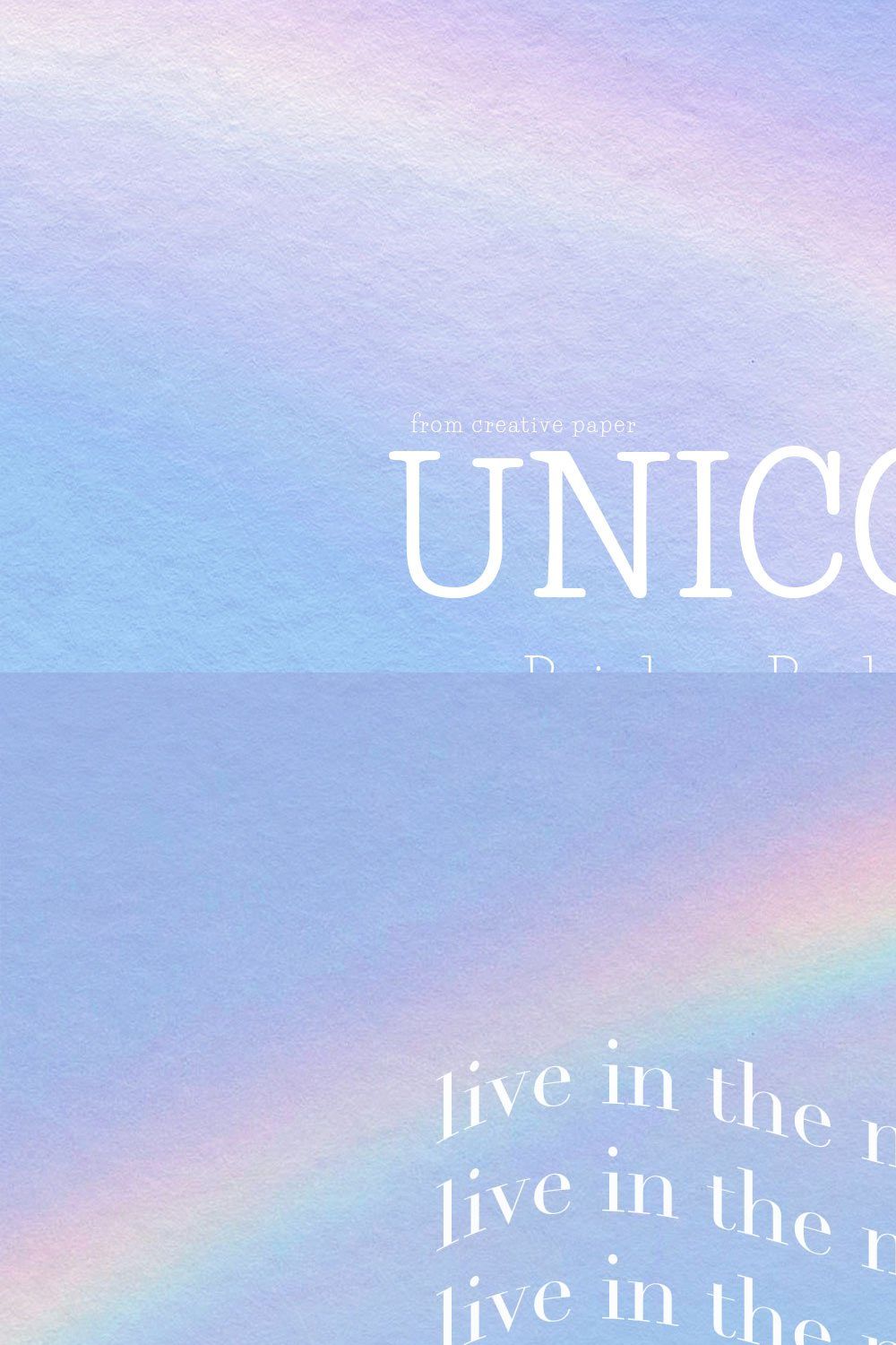 Unicorn Rainbow Paper Textures pinterest preview image.