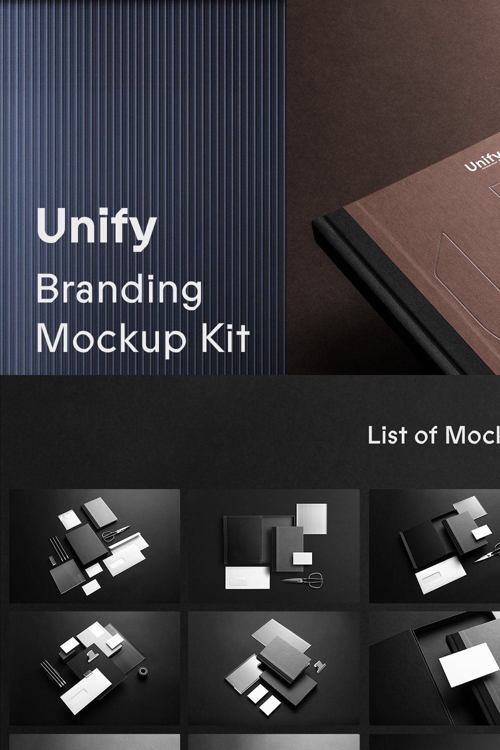 Unify Branding Mockup Kit pinterest preview image.