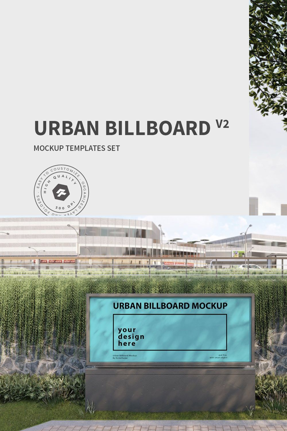 Urban Billboard - Mockups vol.02 pinterest preview image.