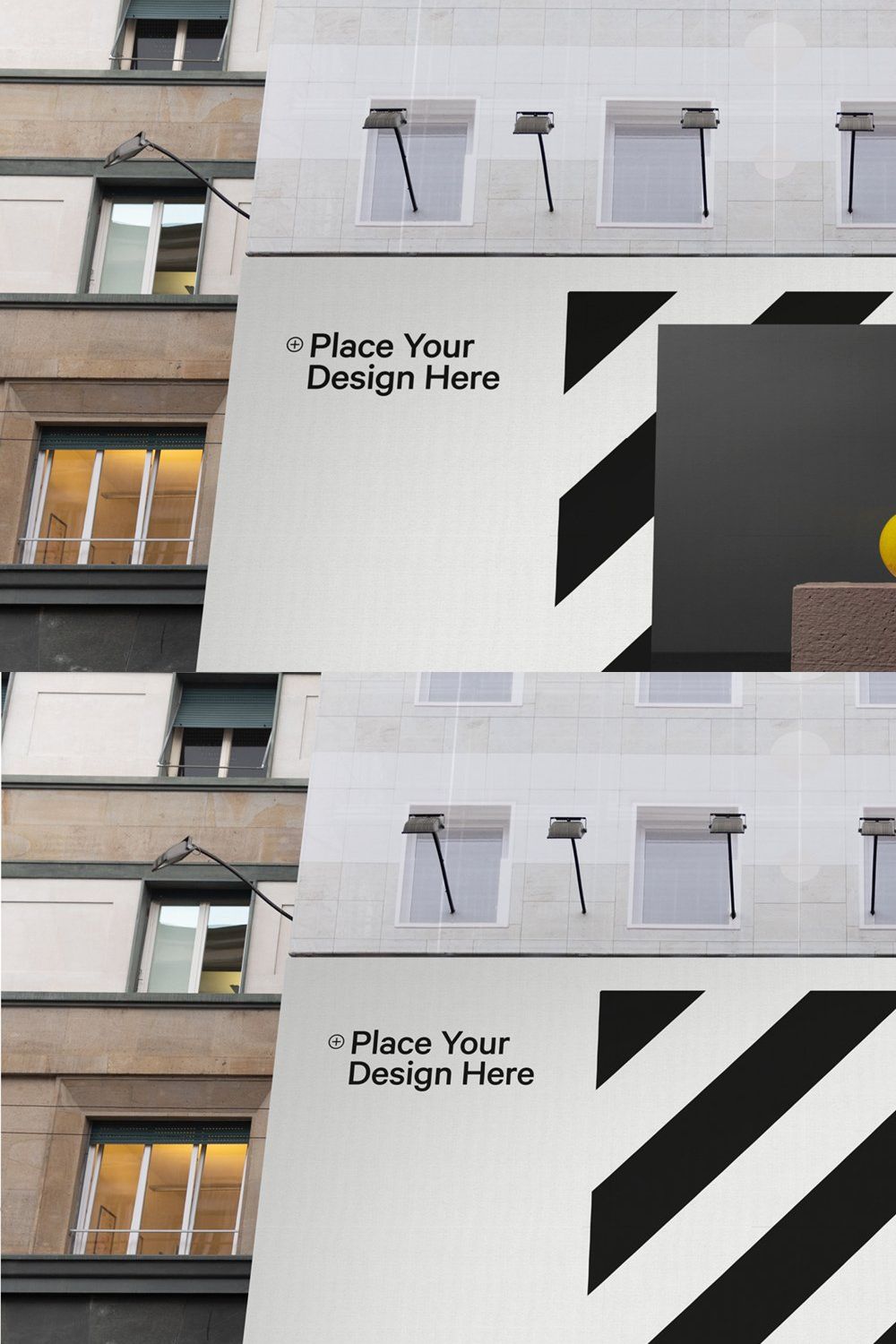 Urban Horizontal Banner Mockup pinterest preview image.