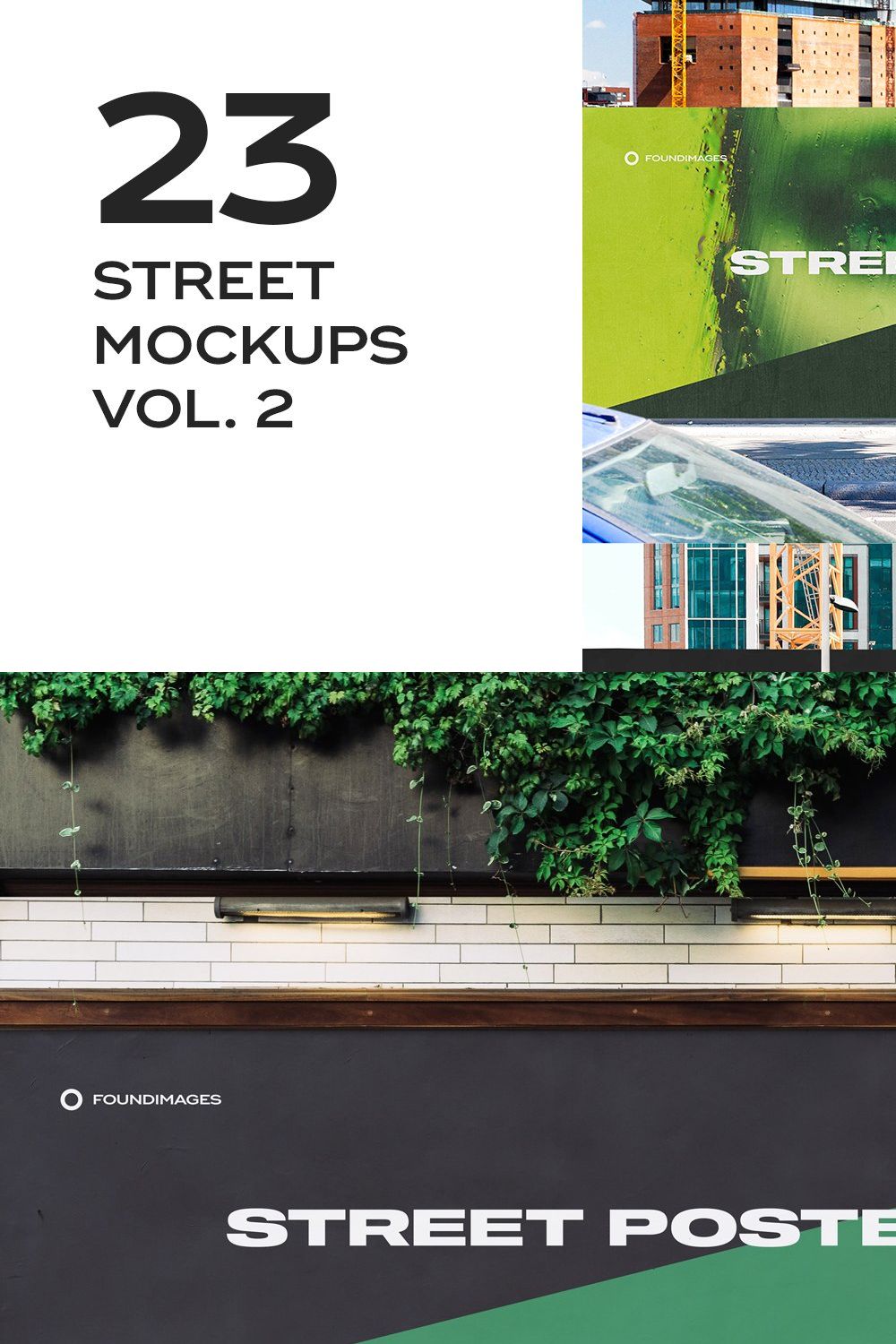 Urban mockup poster street vol.2 pinterest preview image.